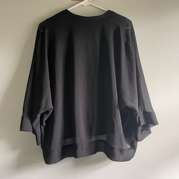 Zara Black Sheer Overlay Top - Picture 5 of 7